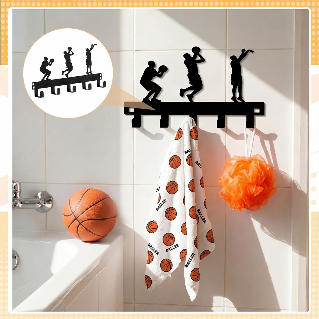 Reallnaive Basketball Room Decor Over The Door Hooks for Sport Lovers Gift