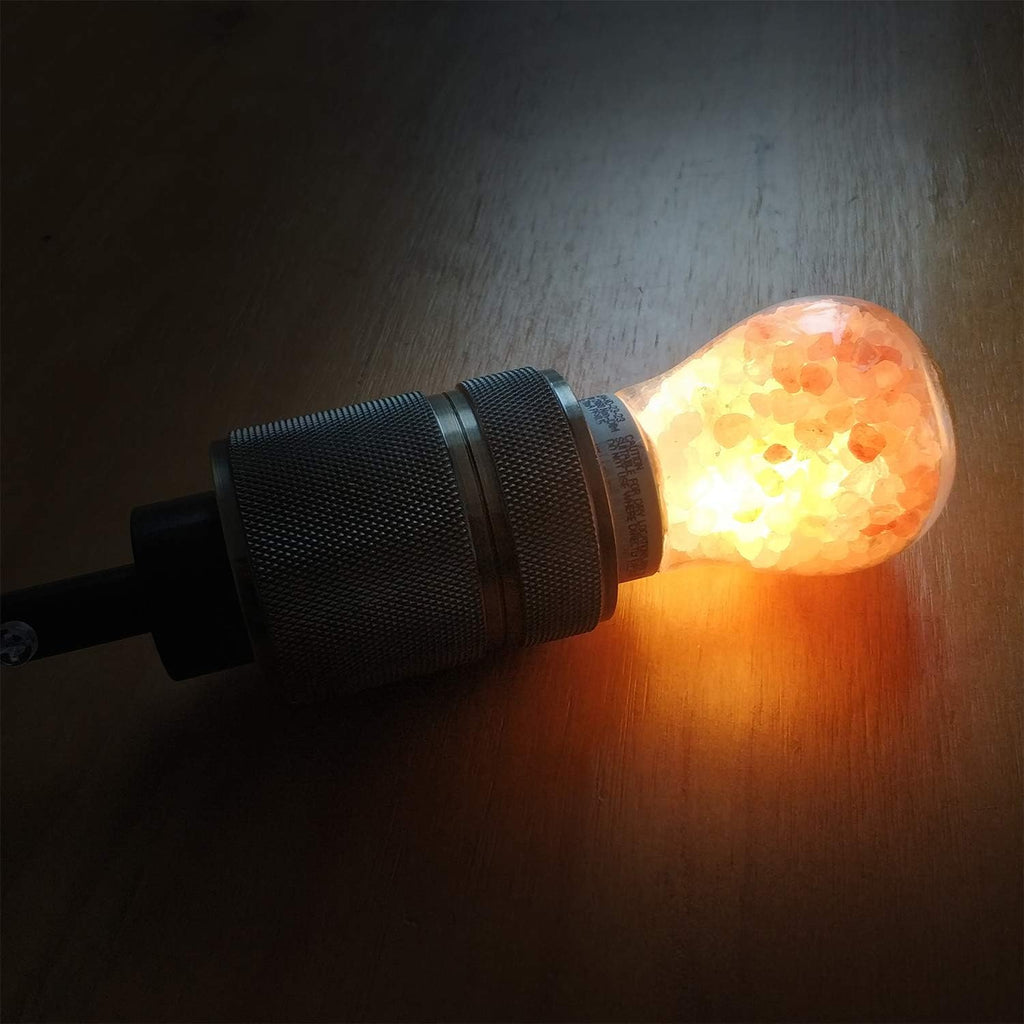 Himalayan Glow Himalayan Salt Light Bulb, Warm Amber Glow, Dimmable A19, Converts Any Fixture to Salt Lamp, 1 Count, Pink