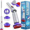 Synoshi PRO Electric Spin Scrubber with Long Handle & Cone Brush Heads