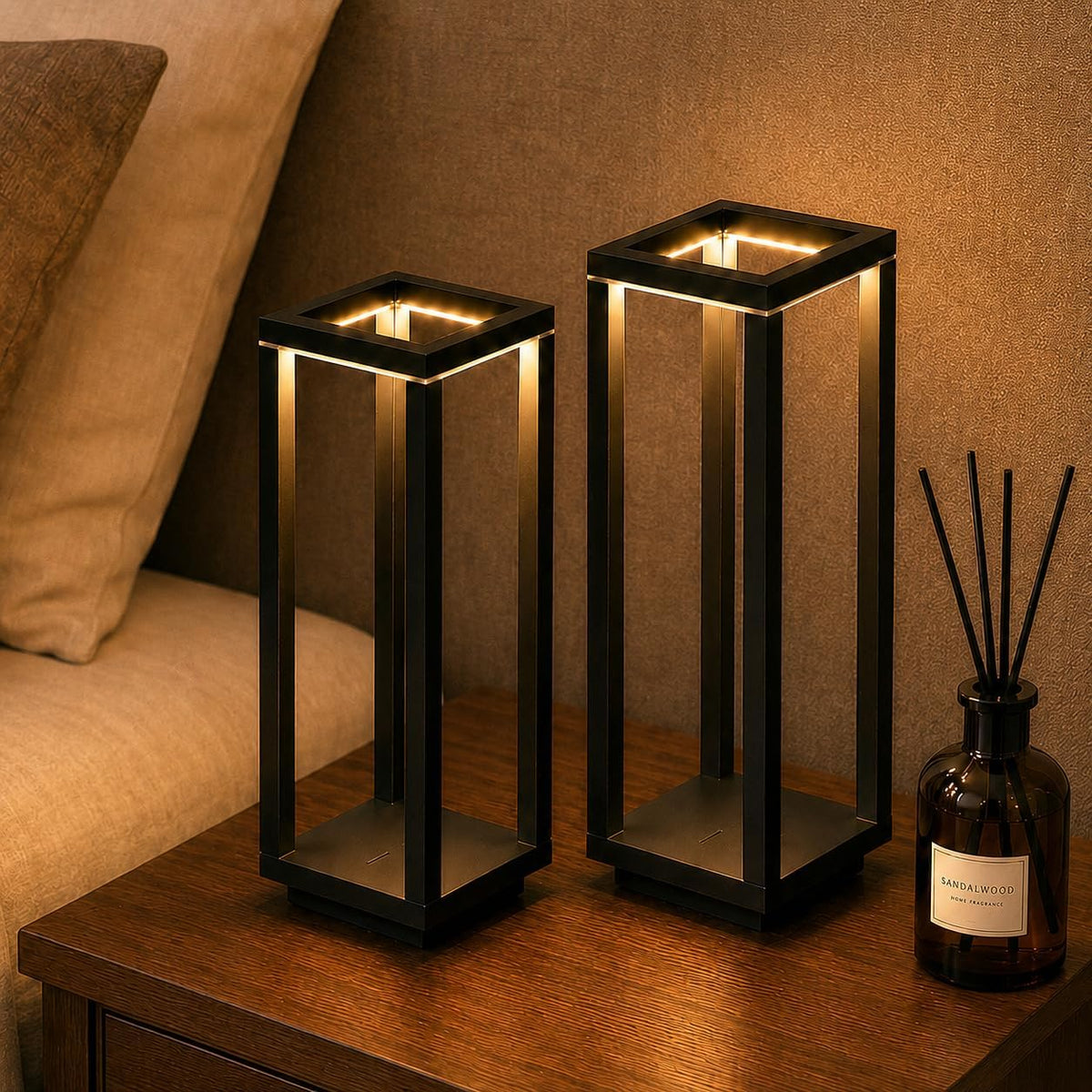 2Pack Cordless Table Lamp Rechargeable, 10" Portable Table Light
