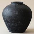Handmade Large Rustic Ceramic Vase 10.6 inches Tall, Farmhouse
