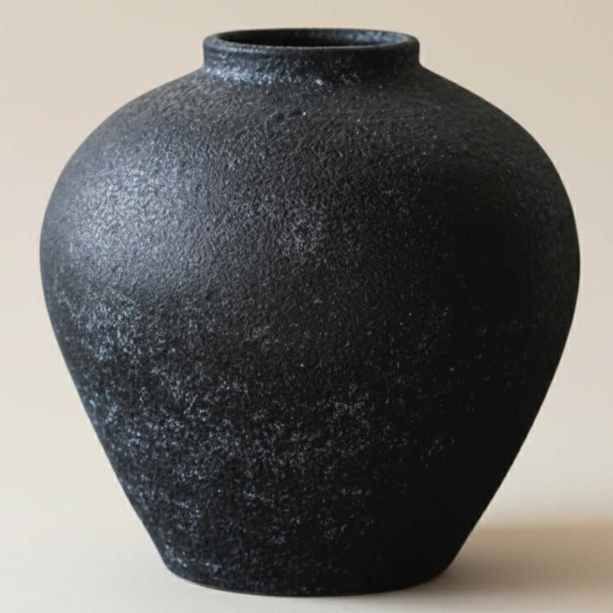 Handmade Large Rustic Ceramic Vase 10.6 inches Tall, Farmhouse
