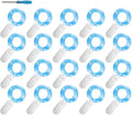 20 Packs Fairy String Lights, 6.6FT 20 LEDs Battery Operated Silver Copper Wire Starry String Light for DIY Party Christmas Costume Wedding Easter Table Decorations (Blue)