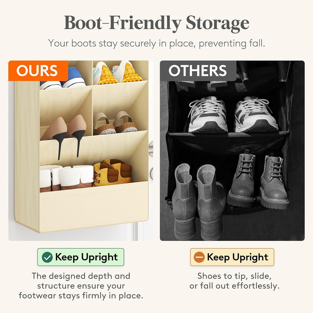 Lifewit 8 Tier Over the Door Shoe Organizer Cabinets, 15 Large Deep Pockets