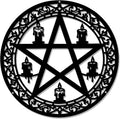DYMACHINE Metal Wall Decor,Black Art Wall Decors,Boho Sign Accessories Adornos Para Sala,Living Room Modernos House Decorations For Bedroom,Apartment,Office,Kitchen,Black Outdoors (Mystic Symbols)