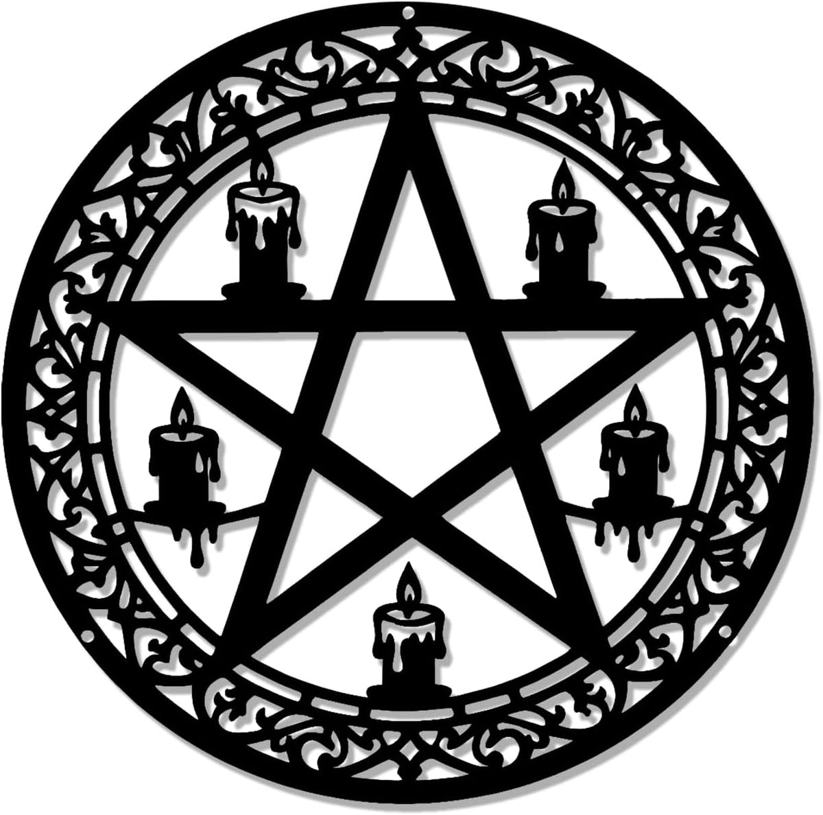 DYMACHINE Metal Wall Decor,Black Art Wall Decors,Boho Sign Accessories Adornos Para Sala,Living Room Modernos House Decorations For Bedroom,Apartment,Office,Kitchen,Black Outdoors (Mystic Symbols)