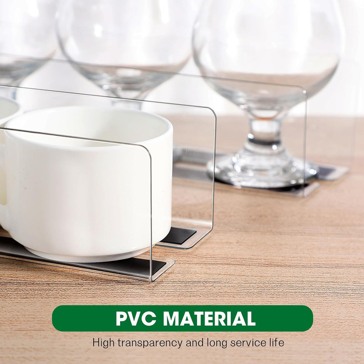 10pcs Clear L-Shaped Shelf Dividers Commodity Classification Organizer