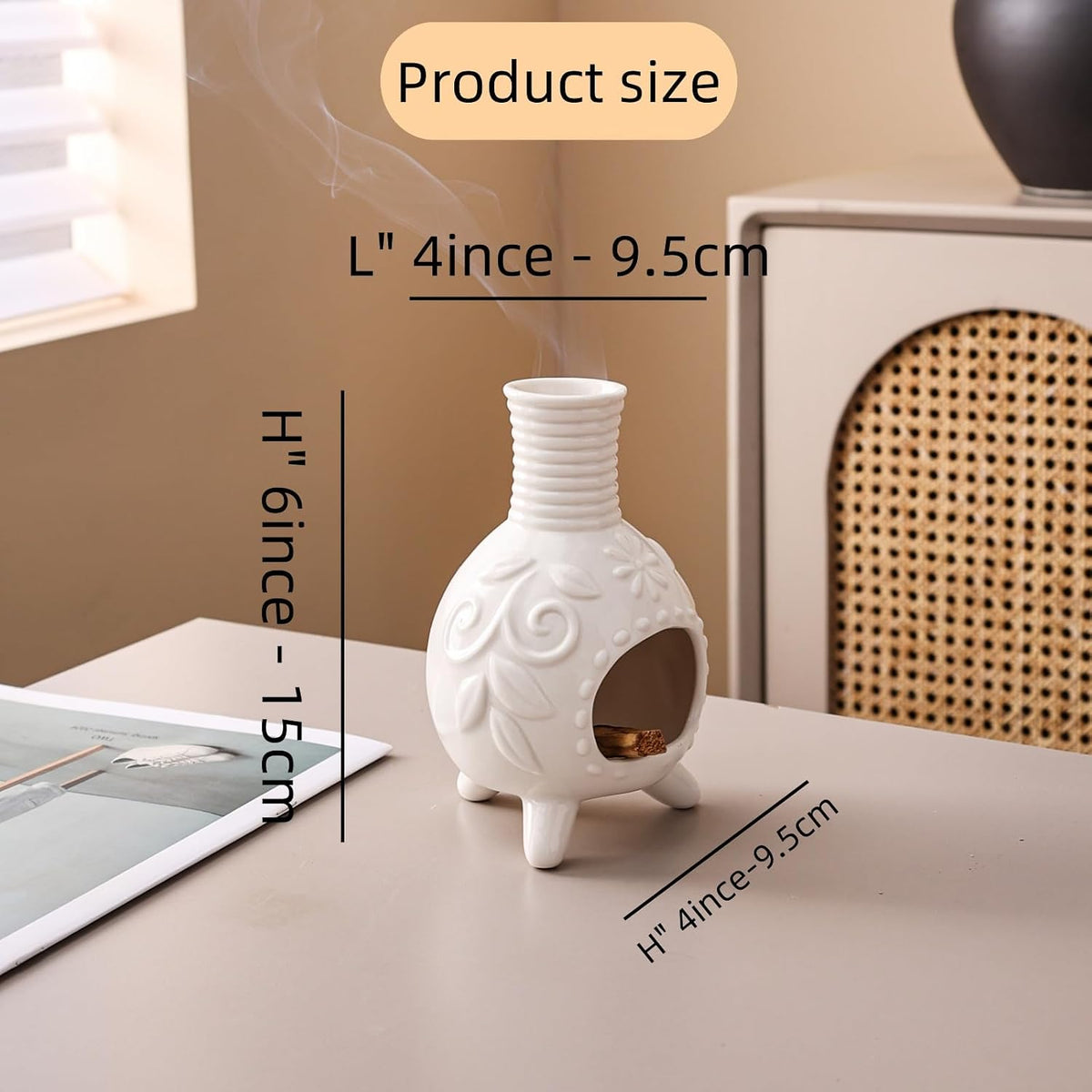 Incense Holder Burner - Small Chiminea for Meditation