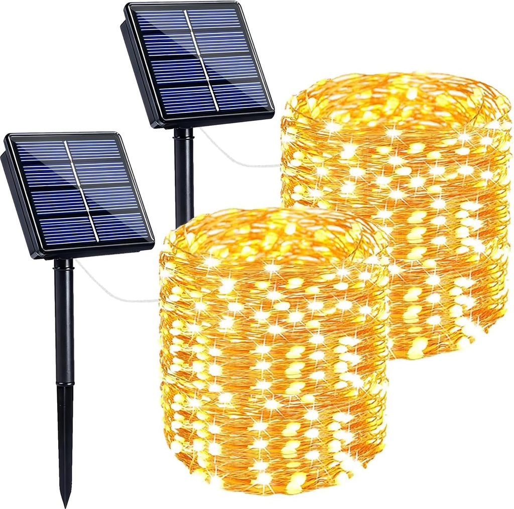 Solar String Lights Outdoor, 2 Pack 400LED 144FT Extra-Long Fairy Lights