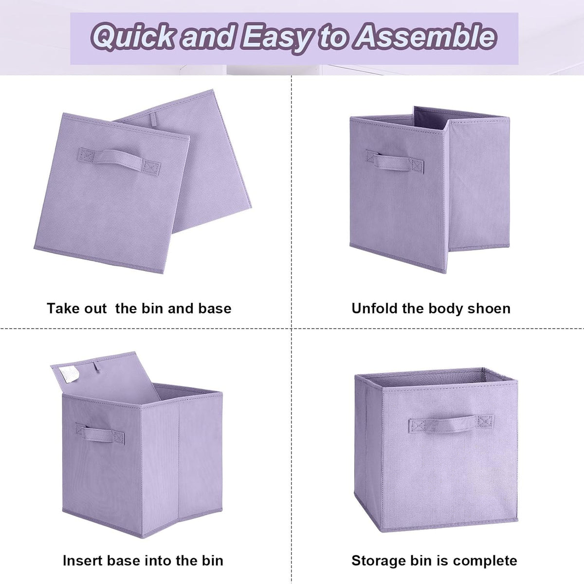 Hillban 24 Pcs Storage Cubes 11'' Collapsible Storage Bins Bulk, Pastel