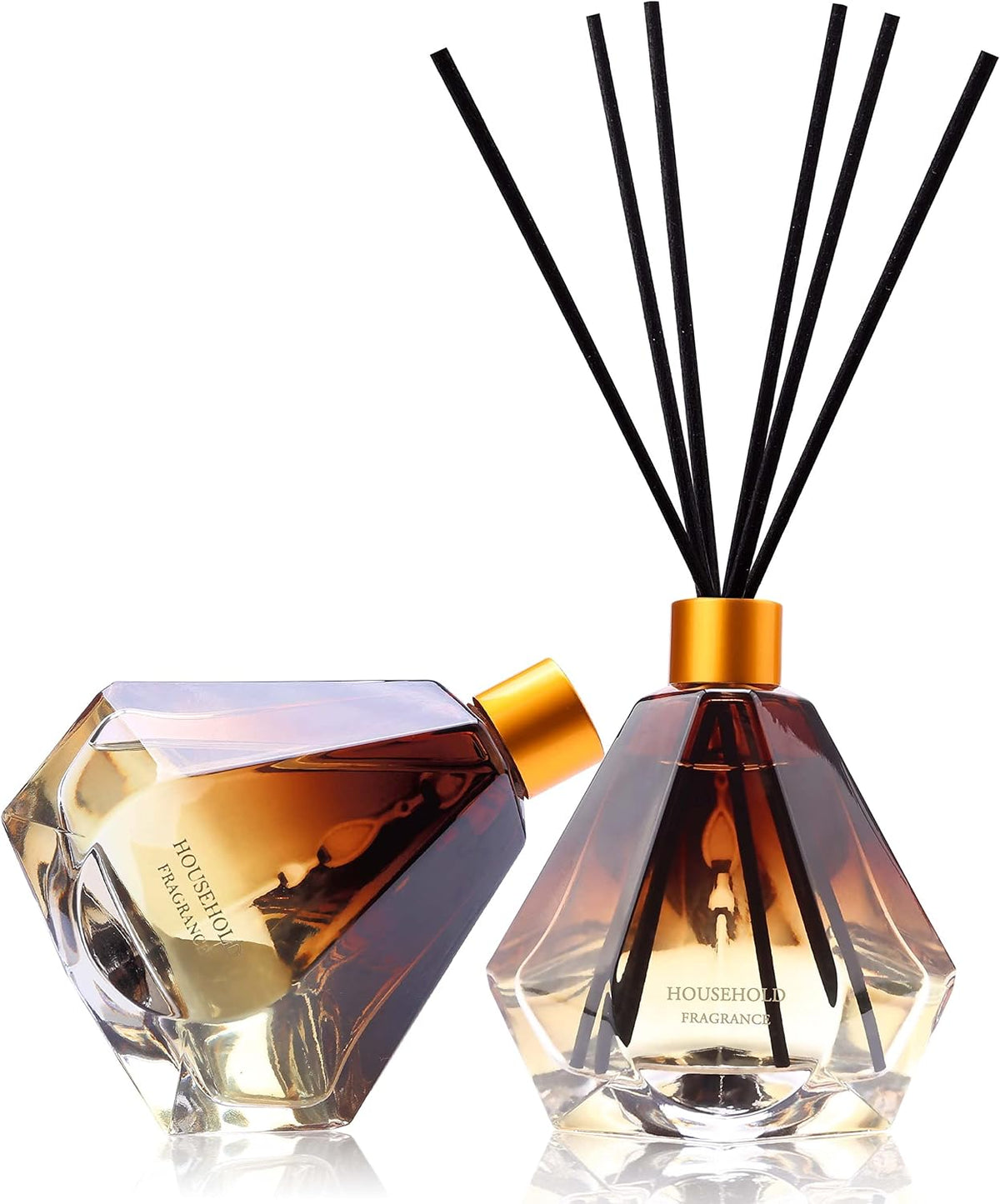 Reed Diffuser, Stick Oil Diffusers Set | Hotel White Tea Scent 3.4 fl oz Home Fragrance Diffuser with Fiber Sticks | Gift for Home Decor and Office Decor