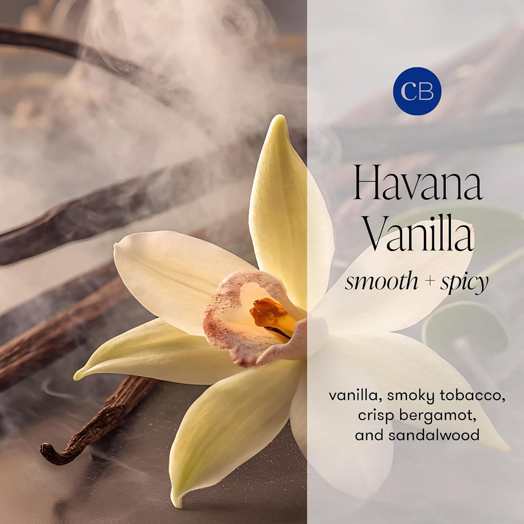 Capri Blue Havana Vanilla Scented Candle | Glass Jar | Blue, 19 oz