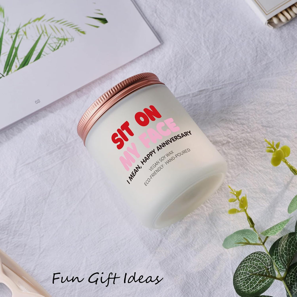 Funny Anniversary Candle Gift for Her Girlfriends Couple Wife Women - Hilarious Unique Gag Happy Anniversary Present for Boyfriend Husband