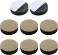 MEETOOT 8-Pack Self-Adhesive Furniture Bed Leg Risers, Round Table Foot Pads Raise 1/2 Inch Height with Felt Pads, Black