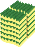 LOLA Heavy Duty Scrub Sponges, 12 Pack, Made in USA, Superior Sponge Lasts up to 4X Longer, Reusable Long Lasting, Next Generation Cleaning