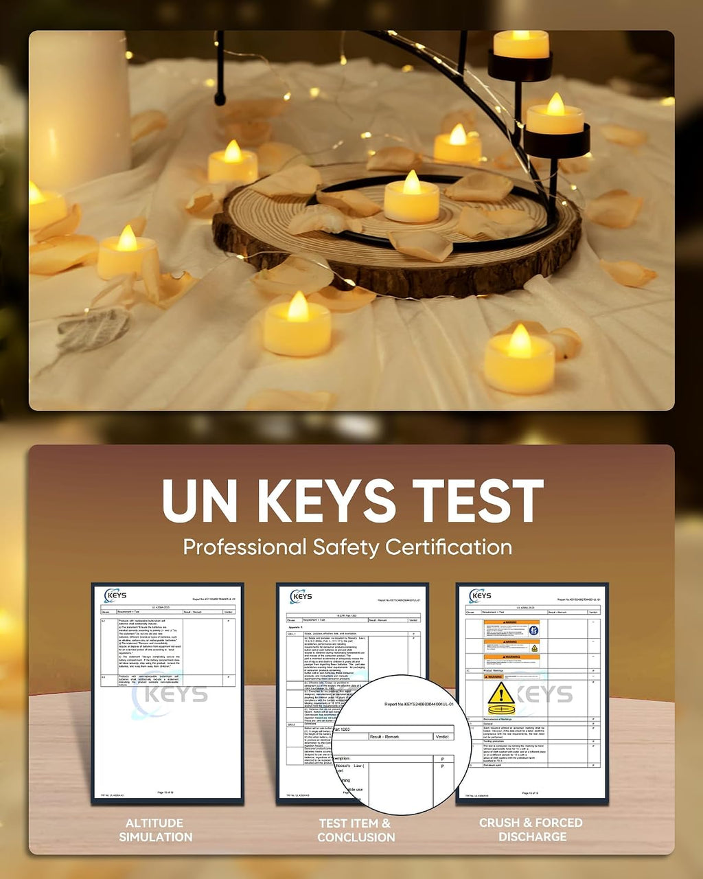 BEICHI 24Pack Flameless LED Tealights Candles with Timer, 6H Timer Built-in