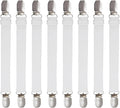Adjustable Bed Sheet Straps Suspenders Elastic Sheet Fasteners Grippers Garters Clips for Flat & Fitted Sheet Corner Holder,Ironing Board Cover, Mattress, Cribs, Sofa Cushion& More(Short Type-8 Pack)