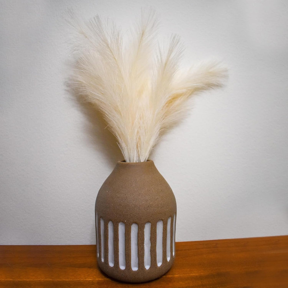 MECCANIXITY Faux Pampas Grass 21" Fake Pampas Grass Decor 20Pcs