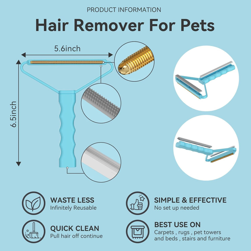 Pet Hair Remover, Dog Cat Carpet Rake, Lint Remover Shaver for Sofas-2pack