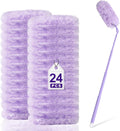 JOYMOOP Scented Telescopic Duster kit, 3FT Extendable Handle (Purple) + 24 Purple Refills for Swiffer Feather Duster,Easy Cleaning for Ceilings, Ceiling Fans, Blinds, Vents & Shelves
