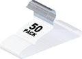 Quality Non-Slip Metal Hangers 50 Pack - Slim Space Saving for Closet