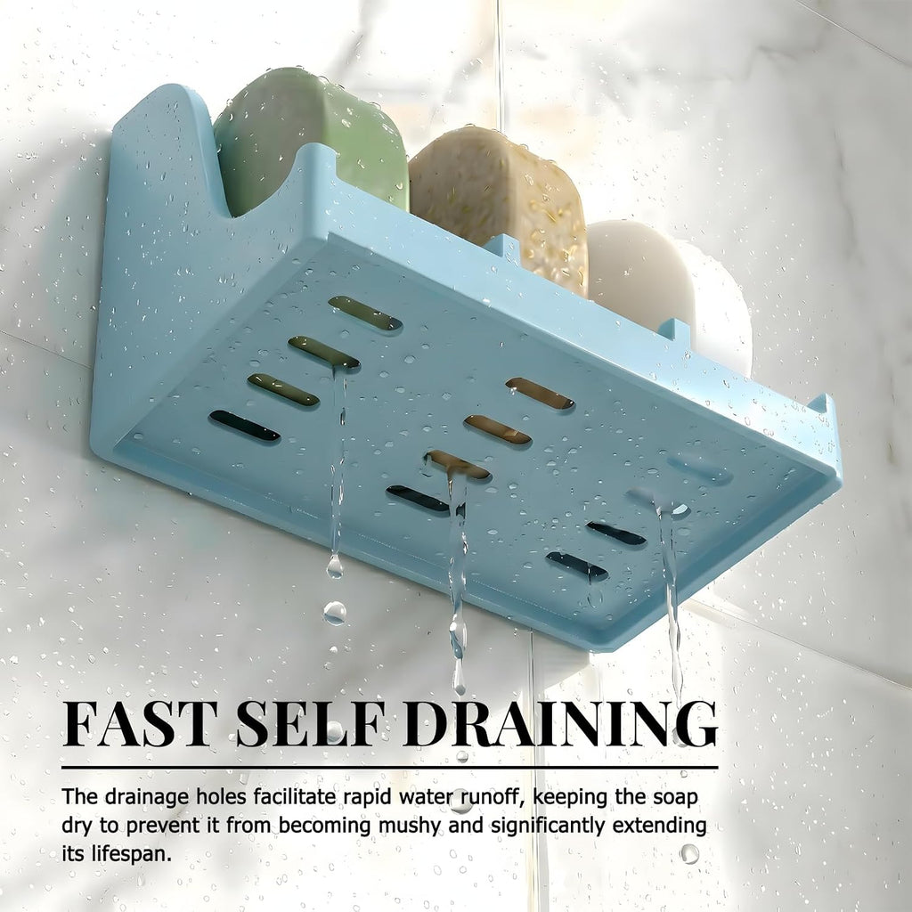 Soap Holder for Shower Wall, 3-Compartment Soap Dish [Patent Pending]