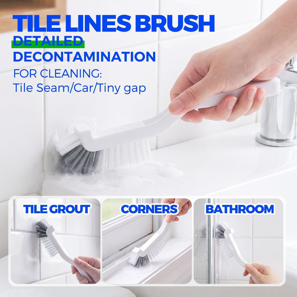 Holikme Dish Brush Cleaning Brush Set for Cleaning Groove Gap,Brown