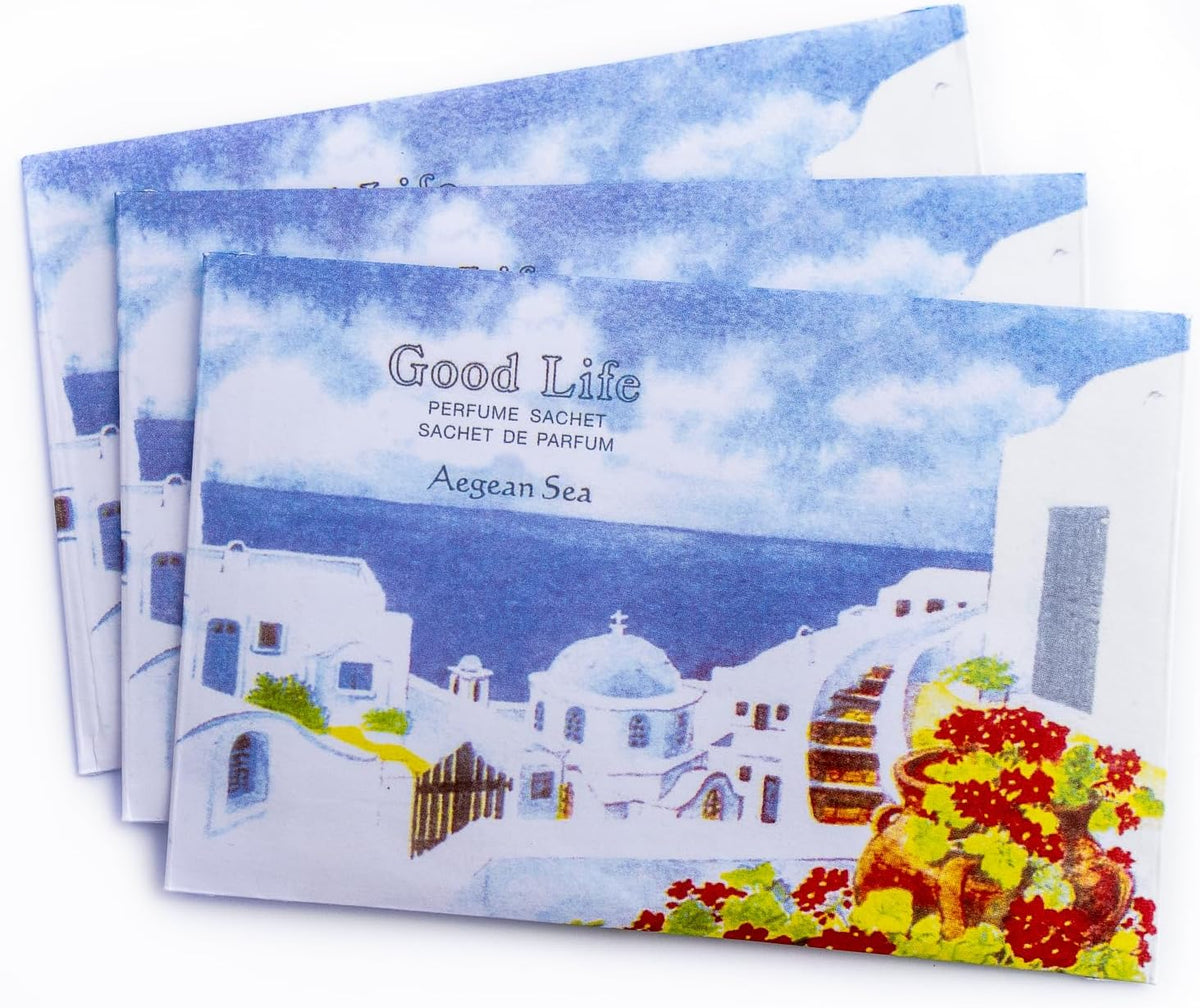 Good Life Aegean Sea Scented Sachets | Designed in New Zealand | 12 Sachets