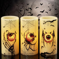 Spooky Halloween Flameless Candles Battery Operated with 6H Timer