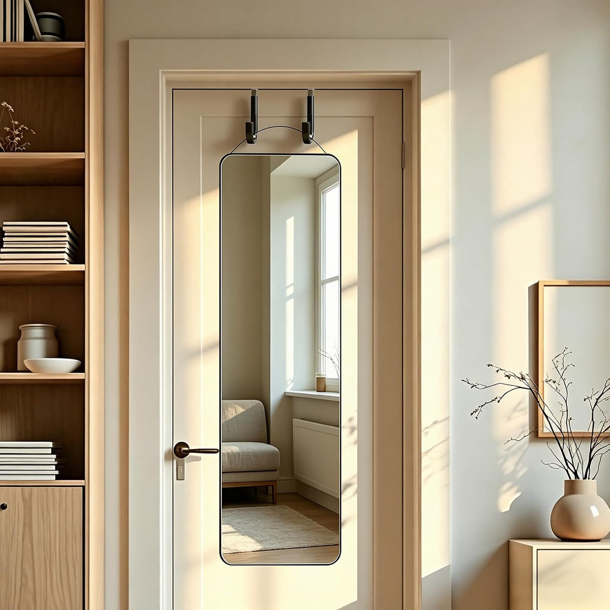 Over the Door Hooks, Anti-Scratch Over the Door Hanger for Towels, Robes, Jackets and Keys, Heavy-Duty Storage Solution for Bathrooms, Bedrooms, Kitchens, Laundry Rooms, and Closets.