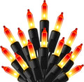 Brightown Orange Halloween Mini Lights, 50 Count 10 Feet Mini String Lights