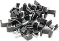 THE CIMPLE CO Dual Coaxial Cable Clips 1/2 in - Indoor/Outdoor Cable Fasteners for Coax, Ethernet, CAT, Wires, and Tubing - Twin Wire Clips with Nails 1/2 Inch (12 mm) - 10 PCS, Black