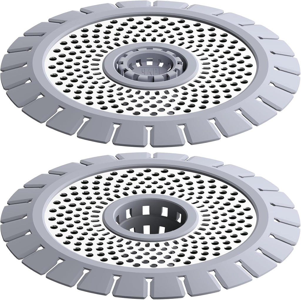 QAP Shower Drain Hair Catcher, Stainless Steel Bathtub Strainer 2-Pack