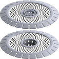 QAP Shower Drain Hair Catcher, Stainless Steel Bathtub Strainer 2-Pack