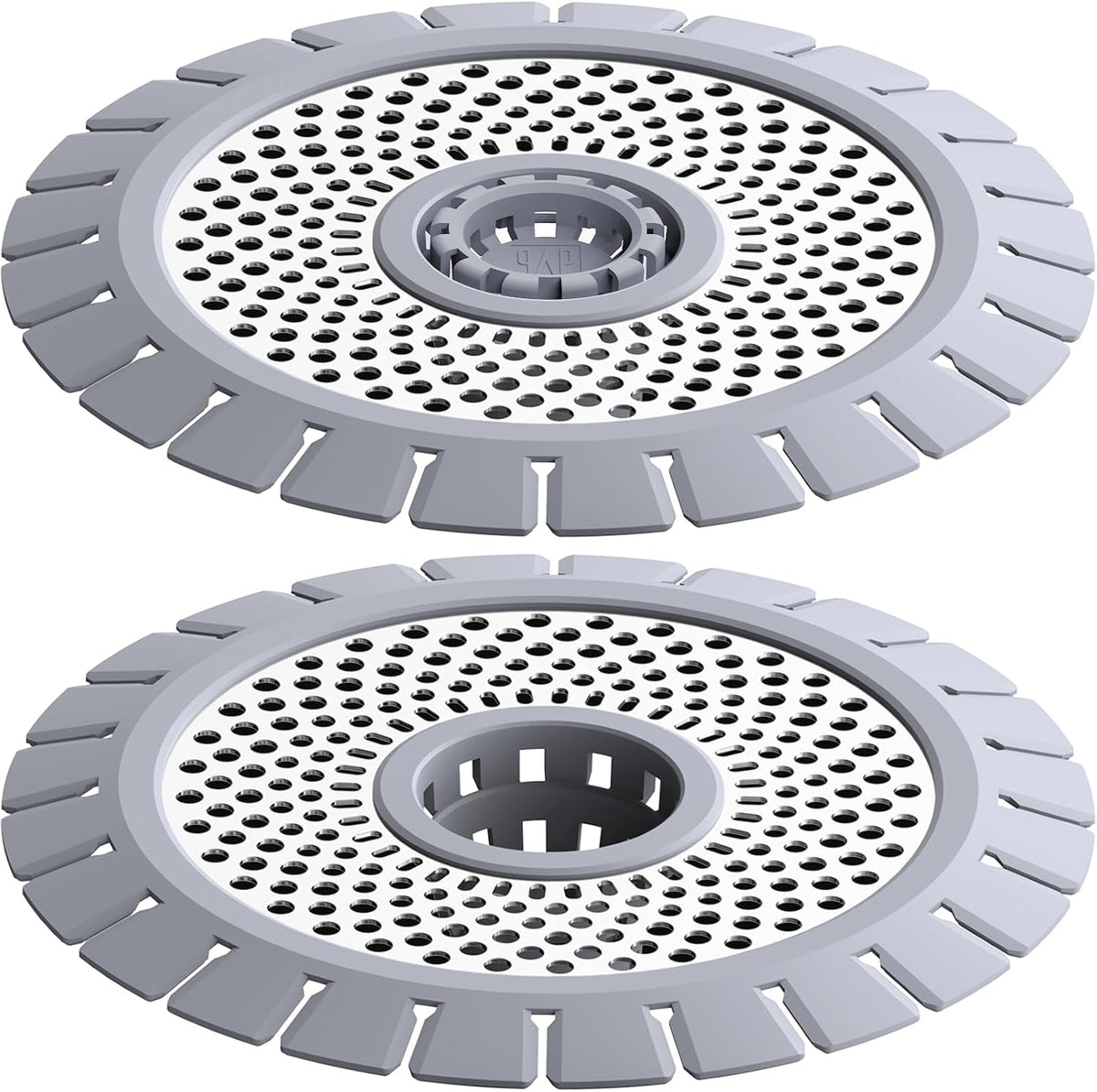 QAP Shower Drain Hair Catcher, Stainless Steel Bathtub Strainer 2-Pack