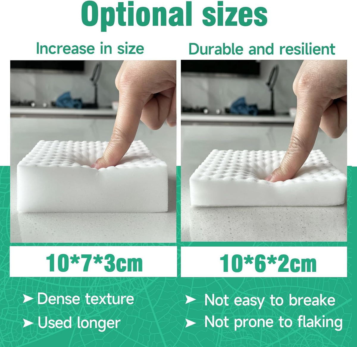 Super Thick Magic Sponge Eraser 10 Pack, 2X Compressed Melamine Sponge