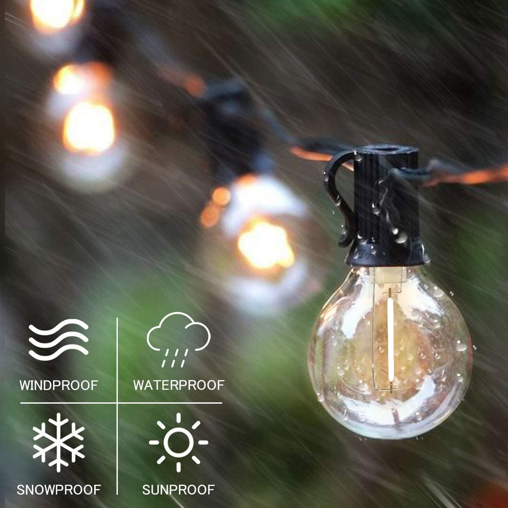 SUNTHIN 50 Pack G40 LED Bulbs, 1W LED Bulbs with E12 Base, 5 Watt Incandescent Bulbs Equivalent, Warm White 2700K, Replacement Bulbs for Globe String Lights, Indoor & Outdoor Use