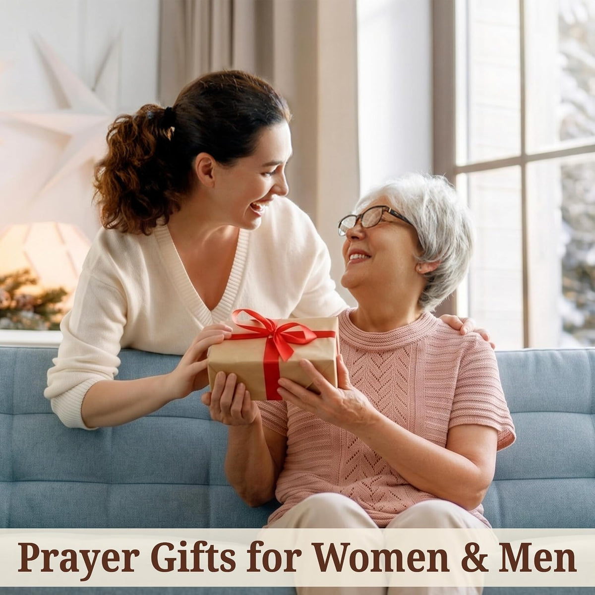 Prayer Bowls for Women Trust In God - Wooden Heart Prayer Bowl with 30 Cards & Wooden Fidget Cross - Birthday Gifts for Christian Women, Godmothers, Mom, Natural Heart Decorative Bowl with Storage Bag