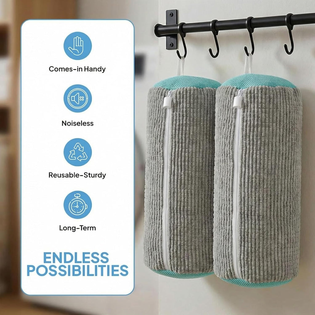 Shoe Washing Machine Bag，2PCS Laundry Shoe Bags for Sneaker，Washer and Dryer Reusable Shoes Cleaning Bag for All Shoe Sizes - Grey