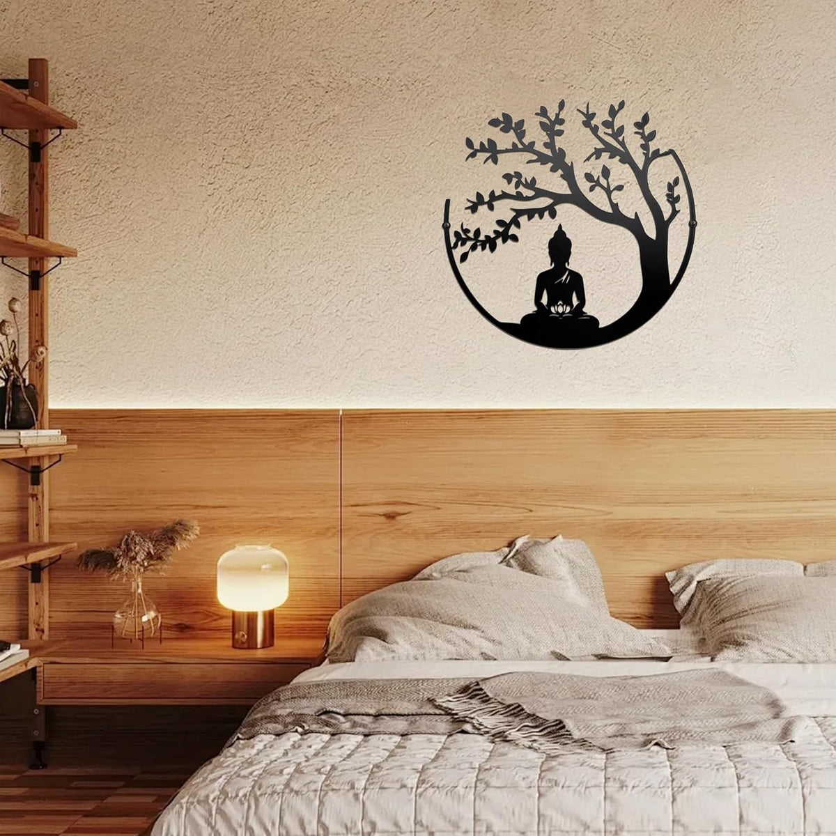 Slagindeco Metal Tree Of Life And Buddha Wall Art, Zen And Spiritual Decor