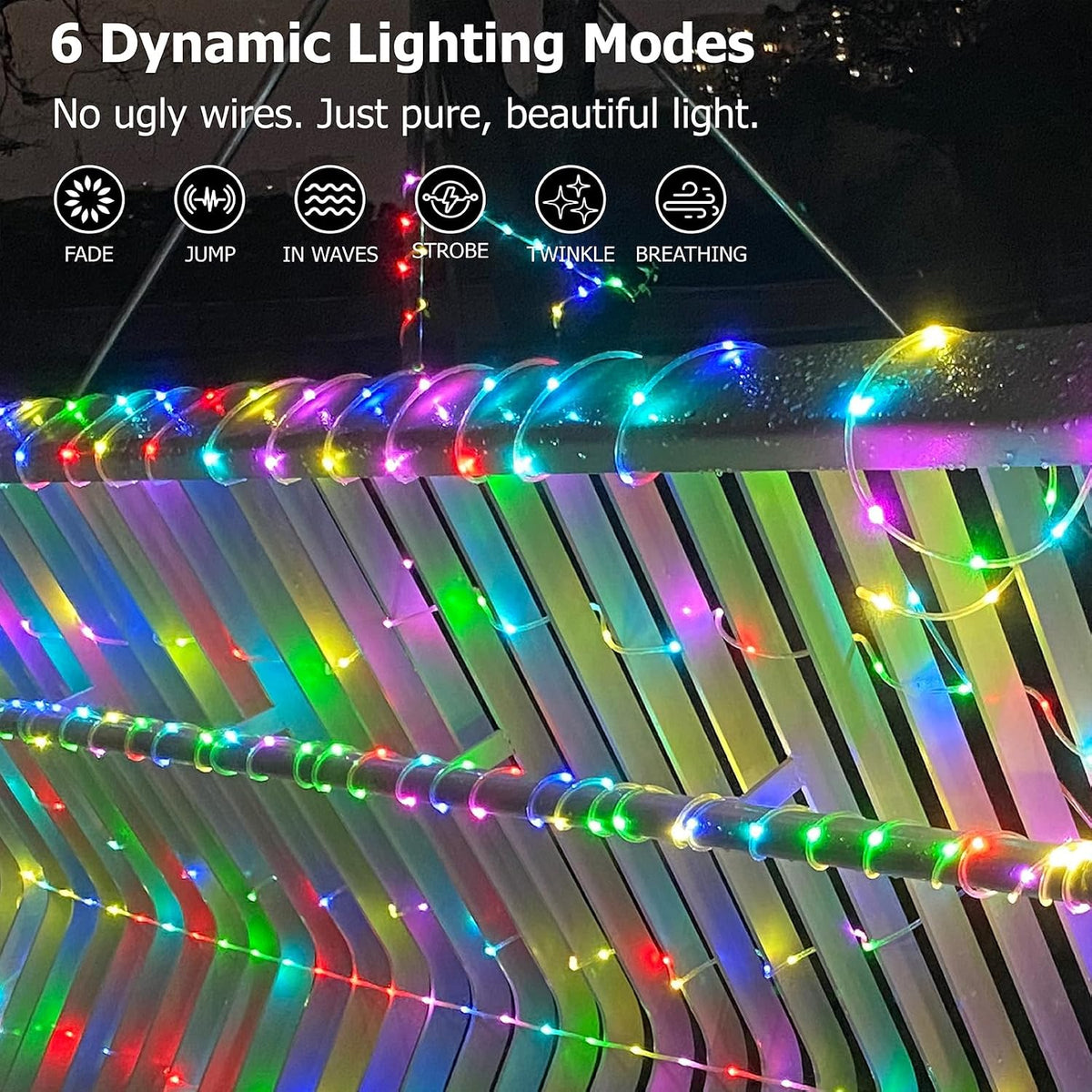 100ft Rope Lights for Outside, IP68 Waterproof Dimmable Outdoor String Lights with 2 Rmote 25 Colors 149 Modes, RGB Warm White Twincle &Chasing LED Fairy Light Strip for Christmas Decor Indoor Bedroom