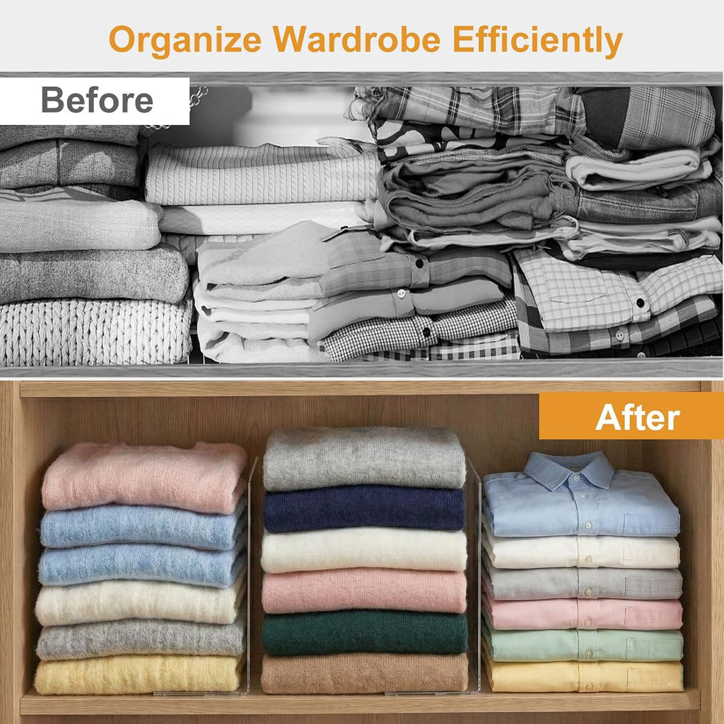 SortNStore Shelf Dividers Closet Organization: 12" Tall x 12" Deep (Taller)