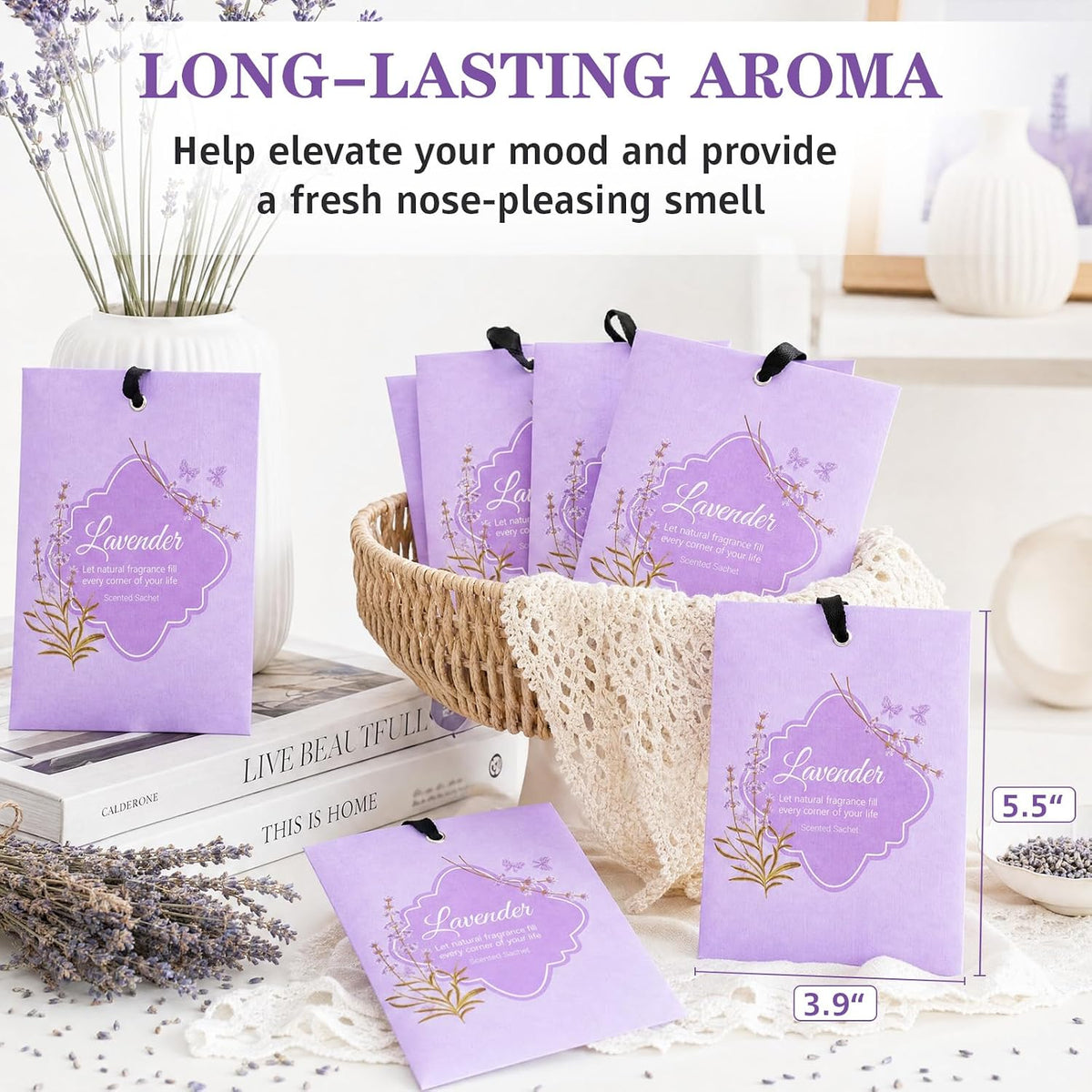 18 Pack Lavender Scented Sachets, Long‑Lasting Fragrance Sachet Bags