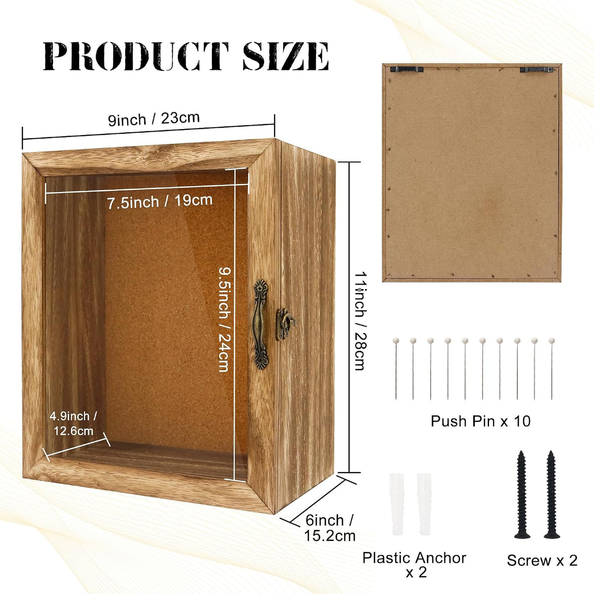 5 Inch Extra Deep Shadow Box Frame, 8x10 Wood for Memorabilia Display