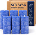 Unscented Soy Pillar Candles,Non-Toxic 2.8x6 Inch Candle,90 H,6 Pack