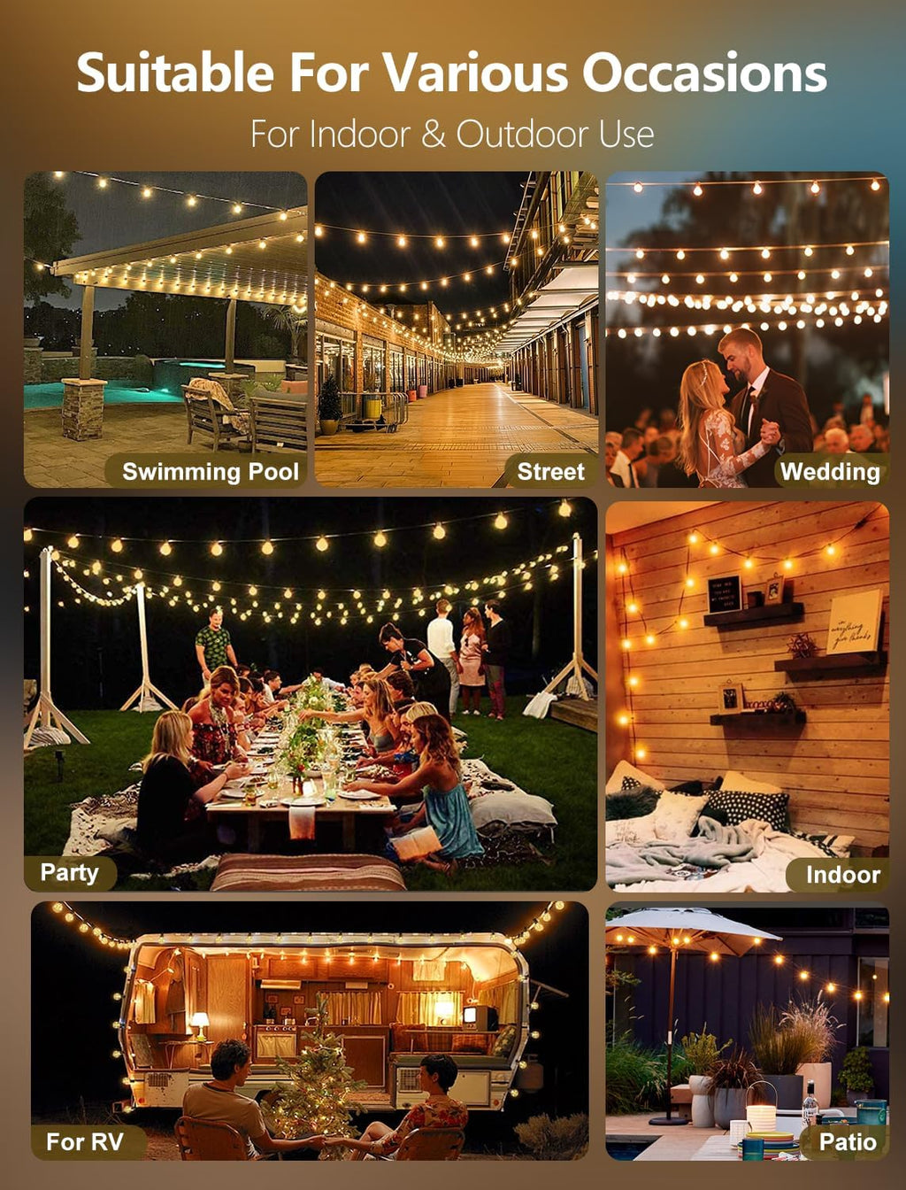 KGC G40 LED String Light Bulbs, 0.6 W Equvanlent to 7 W Incandescant Bulb