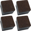 4 Pcs Self-Adhesive Furniture Bed Risers, 2in, Black
