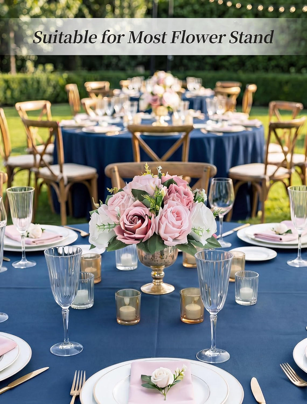 BLOSMON Dusty Rose Flowers Centerpieces: 6 Pcs Pink Roses Artificial Flowers Balls for Wedding Dinning Table - Fake Silk Kissing Floral Arrangement for Home Party Event Decor