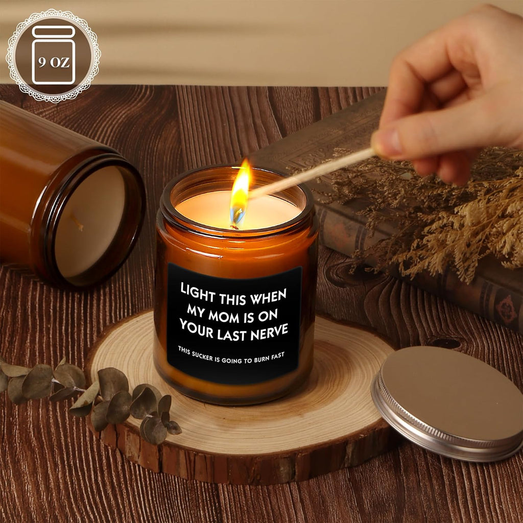 Best Gifts for Dad, Funny Christmas Father's Day Birthday Gift from Daughter Son, New Dad Men Fathers Gifts Lavender Scented Candle