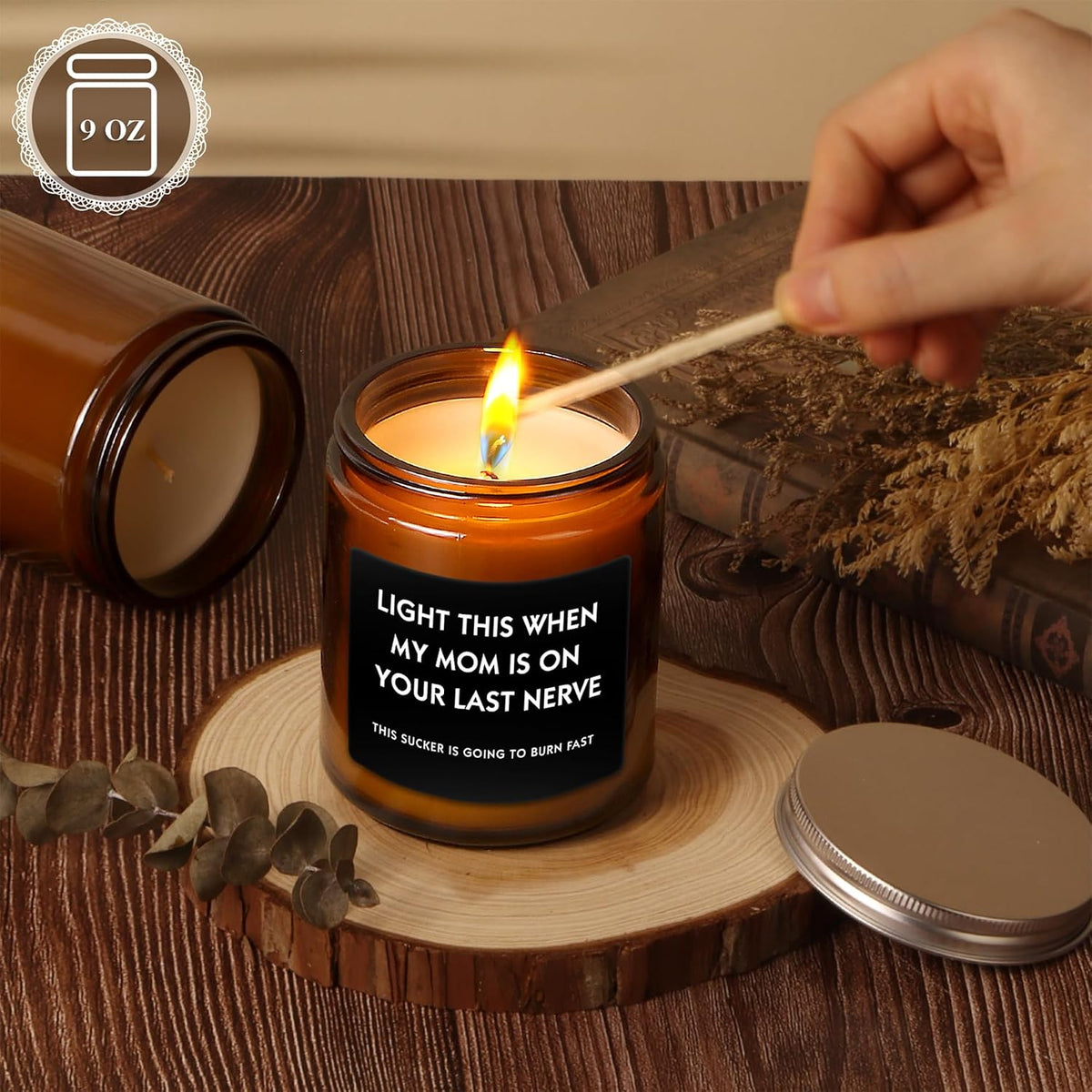 Best Gifts for Dad, Funny Christmas Father's Day Birthday Gift from Daughter Son, New Dad Men Fathers Gifts Lavender Scented Candle